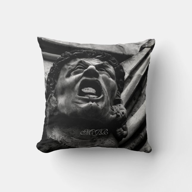 Agony of the Biting Imps Gothic-style Throw Pillow (Front)