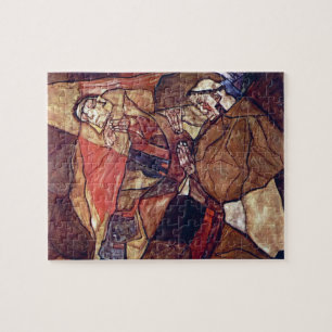 Agony, The Death Struggle by Egon Schiele Jigsaw Puzzle