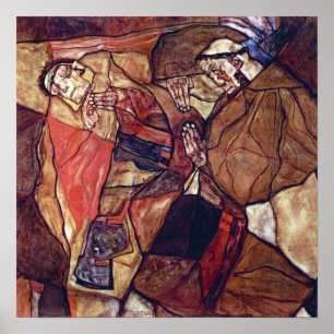 Agony, The Death Struggle by Egon Schiele Poster