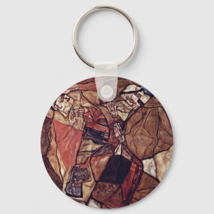 Agony (The Death Struggle) By Schiele Egon Keychain