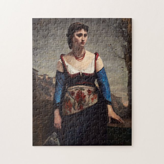 Agostina, 1866 by Jean-Baptiste-Camille Corot Jigsaw Puzzle (Vertical)
