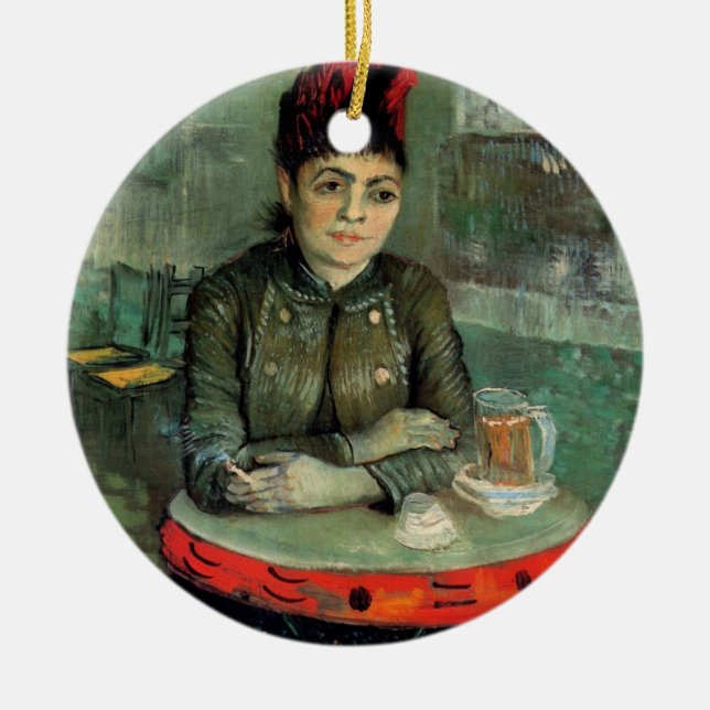 Agostina Segatori, Cafe du Tambourin by Van Gogh Ceramic Ornament (Front)