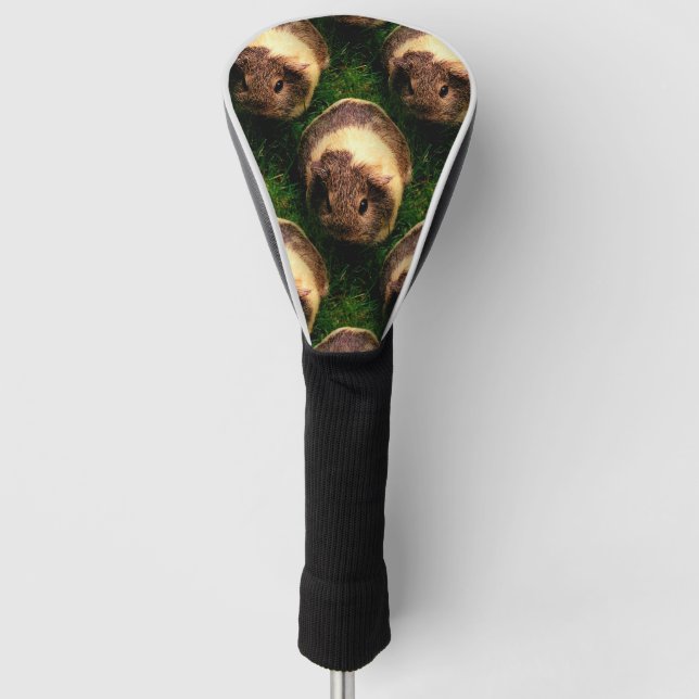 Agouti Guinea Pig in the Grass Golf Head Cover (Front)