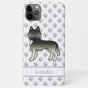 Agouti Siberian Husky Cartoon Dog & Name iPhone 11 Pro Max Case