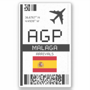 AGP Malaga Boarding Pass - Spain Airport Travel