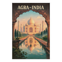 Agra city, India retro travel 2026