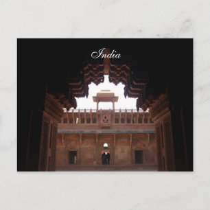 agra fort arch postcard