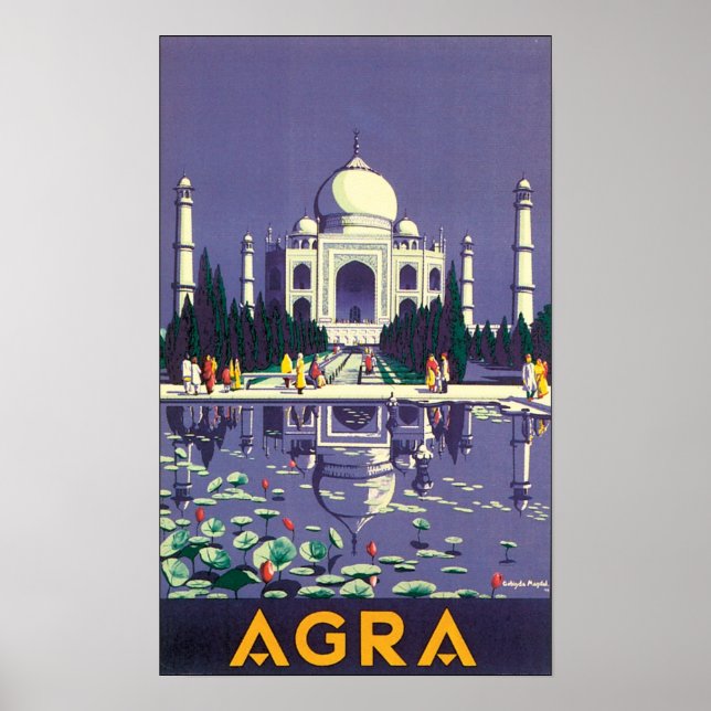 Agra Vintage Travel Poster (Front)