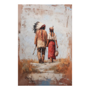 Agrandissement de photo de couple amérindien