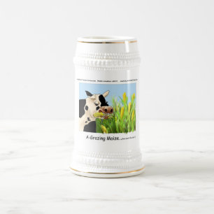 Agrazing Maize (Funny Cow Gifts Cards Tees Etc) Beer Stein