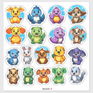 Agréable ensemble de stickers animaliers