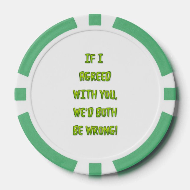 Agree funny text poker chips (Front)