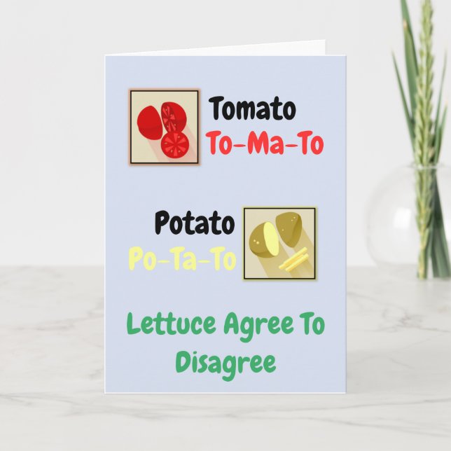 Agree to Disagree Card (Front)