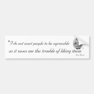 Agreeable People: Quotable Jane Austen Bumper Sticker
