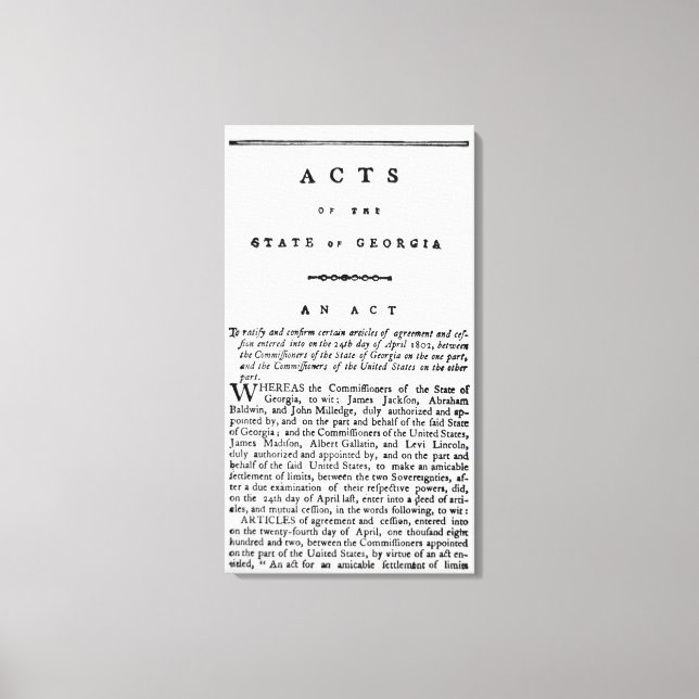 Agreement documenting the forced removal of the In Canvas Print (Front)