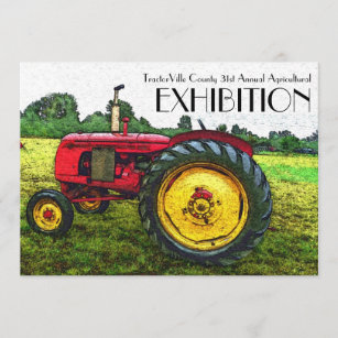 Agricultural fair, Tractor Pull, Exhibition Invitation