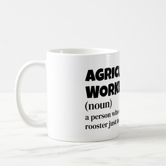 Agricultural Worker Funny Definition - Gift Coffee Mug (Left)