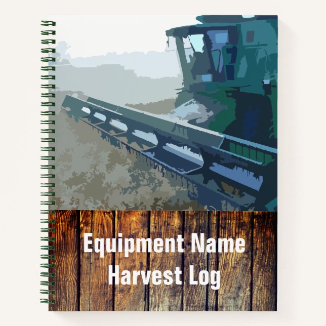 Agriculture Carnet de bord thématique Récolte Plan (Devant)