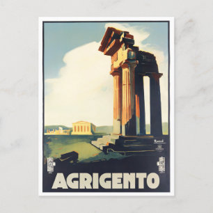 Agrigento Italy vintage travel Postcard