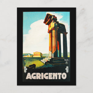 Agrigento Vintage Travel Advertisement Postcard