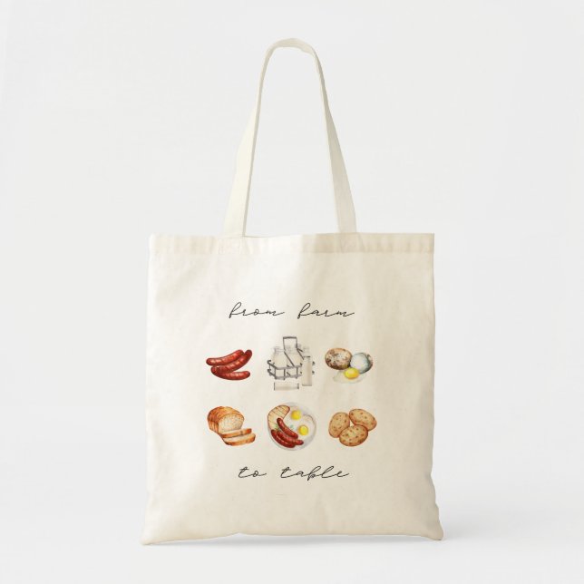 Agritourisme à table Édition petit déjeuner Sac fo (Devant)
