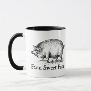 Agritourisme Agritourisme Vintage porc café Mug
