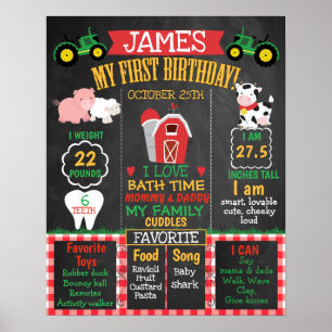 Agritourisme Barnyard 1er Anniversaire Poster