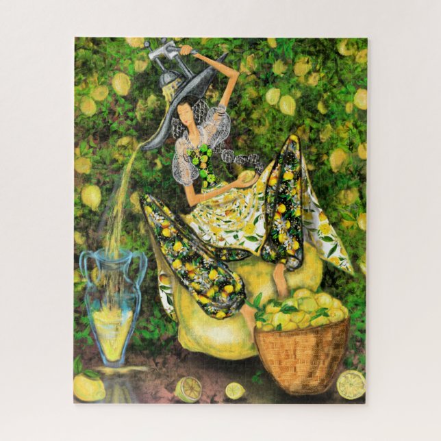 Agritourisme en citrons Jardin Puzzle Peinture (Vertical)