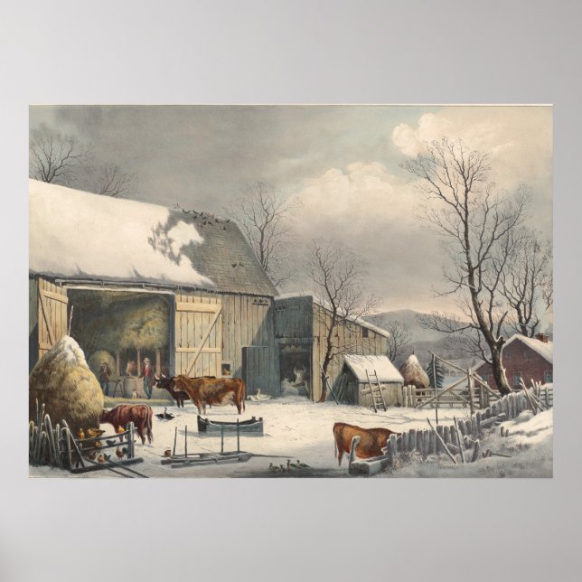 Agritourisme en hiver - GH Durrie Poster d'art (Devant)