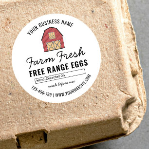 Agritourisme Frais Libre Gamme OEufs Étiquette Des