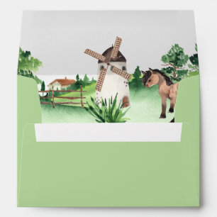 Agritourisme Horse Boys Baby shower Enveloppe