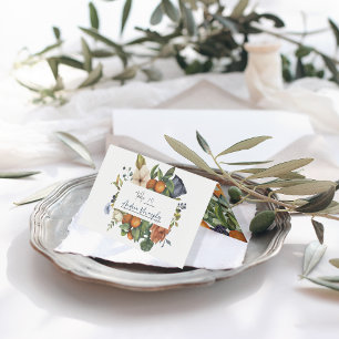 Agrumes   Carte Mariage Botanique