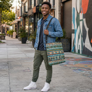 "AGUA" ADJUSTABLE TOTE - Mexican-Style Weave