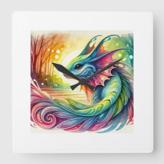 Aguacioso 110724AREF125 - Watercolor Square Wall Clock