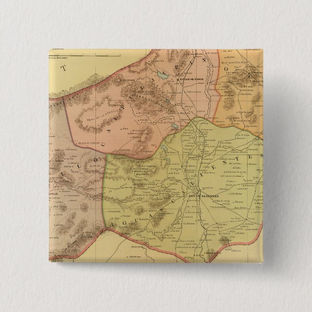 Aguascalientes 2 Inch Square Button (Front)