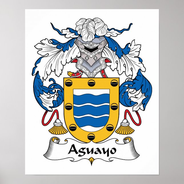 Aguayo Family Crest Poster (Front)