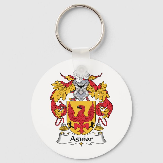 Aguiar Family Crest Keychain (Front)