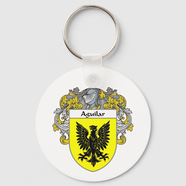 Aguilar Coat of Arms (Mantled) Keychain (Front)