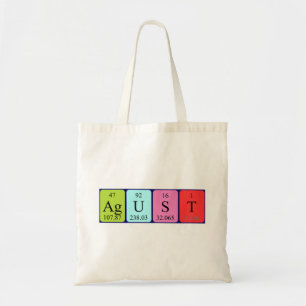 Agust periodic table name tote bag