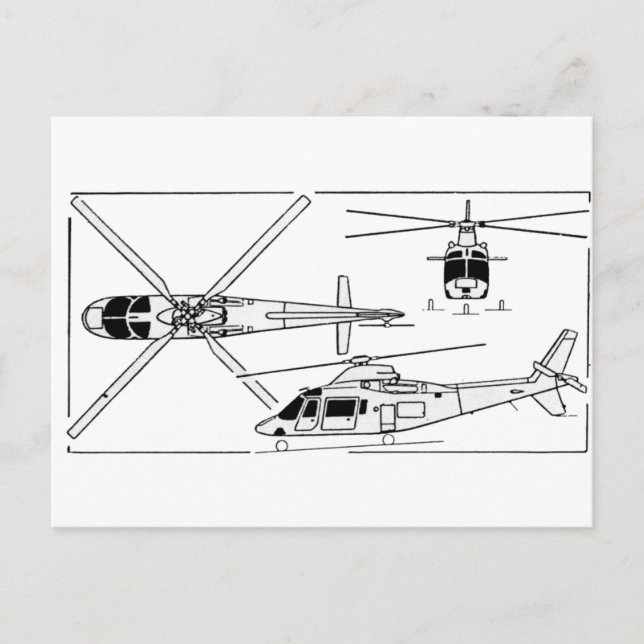 Agusta 109 postcard (Front)