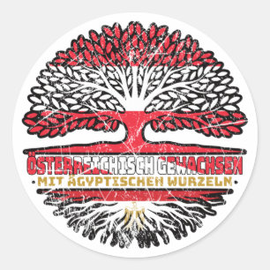 Ägypten Ägyptisch Österreichisch Österreich Baum Classic Round Sticker