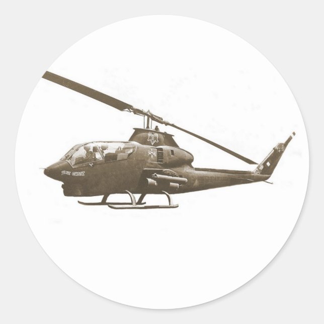 AH-1 cobra Classic Round Sticker (Front)