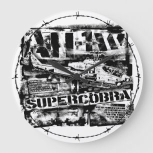 AH-1 SuperCobra Large Clock Acrylic Wall Clock