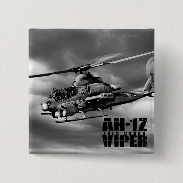 AH-1Z Viper 2 Inch Square Button (Front)