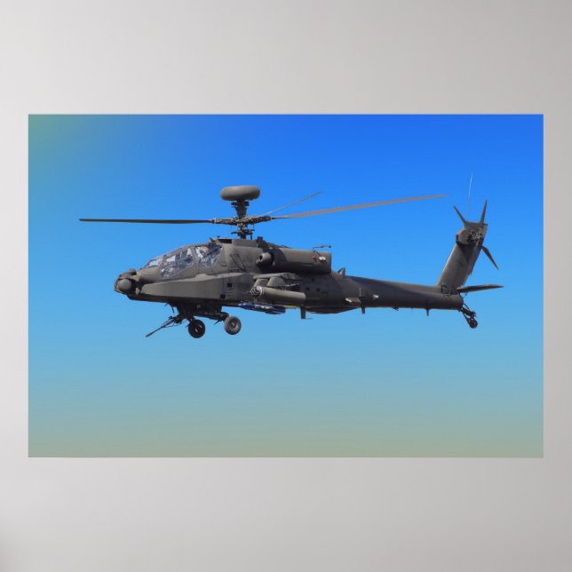 AH-64 Apache Helicopter Poster (Front)