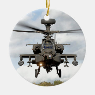 ah 64 apache longbow helocopter military ceramic ornament