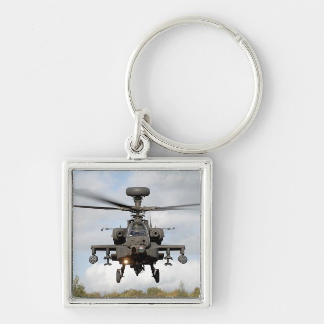 ah 64 apache longbow helocopter military keychain (Front)