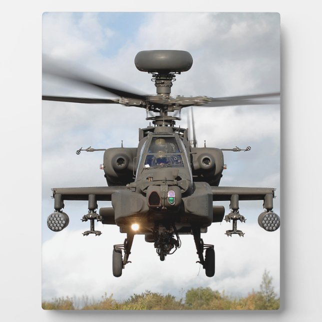 ah 64 apache longbow helocopter military plaque (Front)