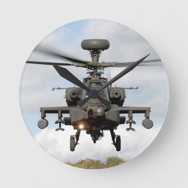 ah 64 apache longbow helocopter military round clock (Front)