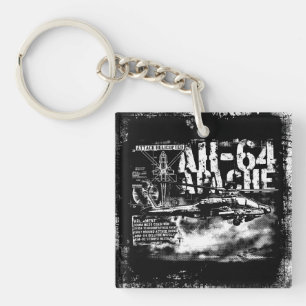 AH-64 Apache Square (double-sided) Keychain